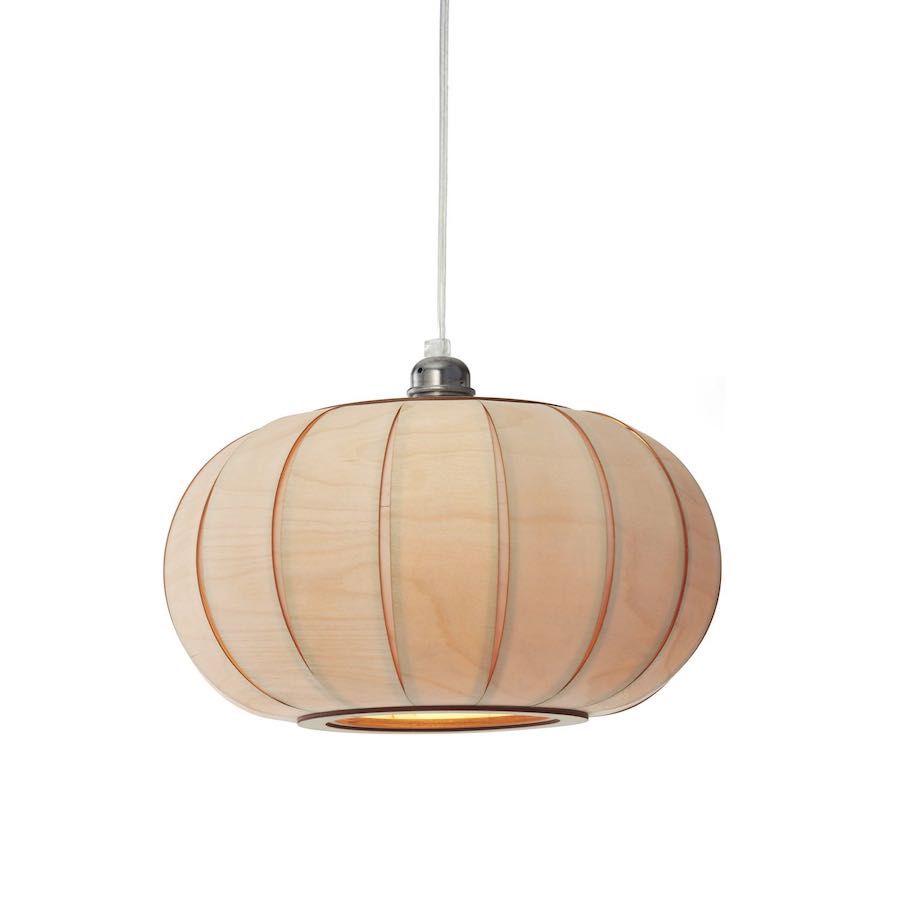 Tangerine 35 wooden pendant lamp