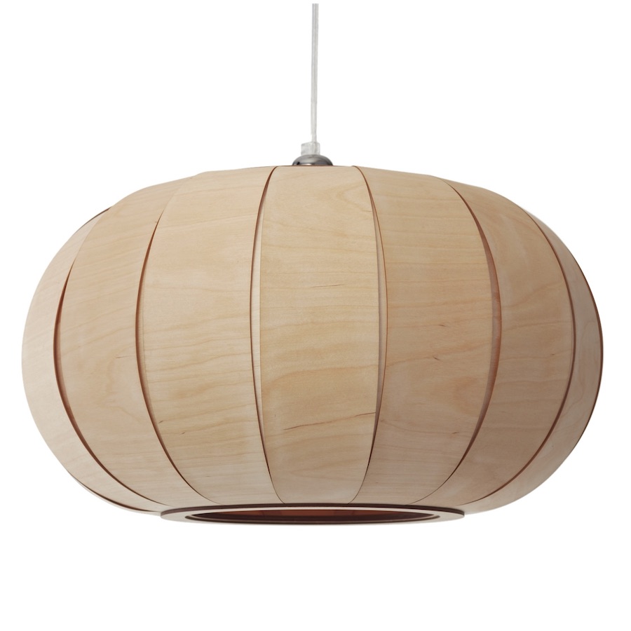 Tangerine 50 large wooden pendant lamp