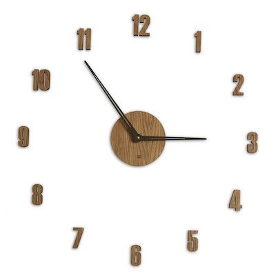 Wall clock - wood numerals N 1 4060 - Woolights 