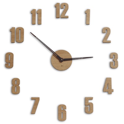 Oversized wood wall clock N 1 75 - Woolights